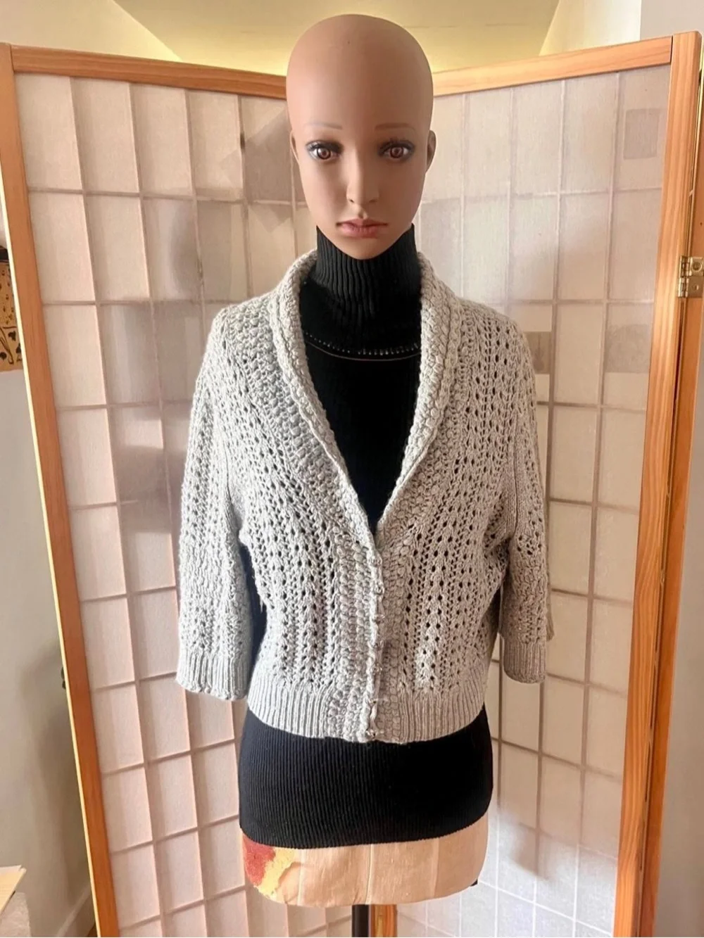 Juicy Couture Y2K Open Knit Angora Cashmere and Wool Blend Cardigan Sweater